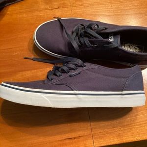 Vans size 10 navy blue